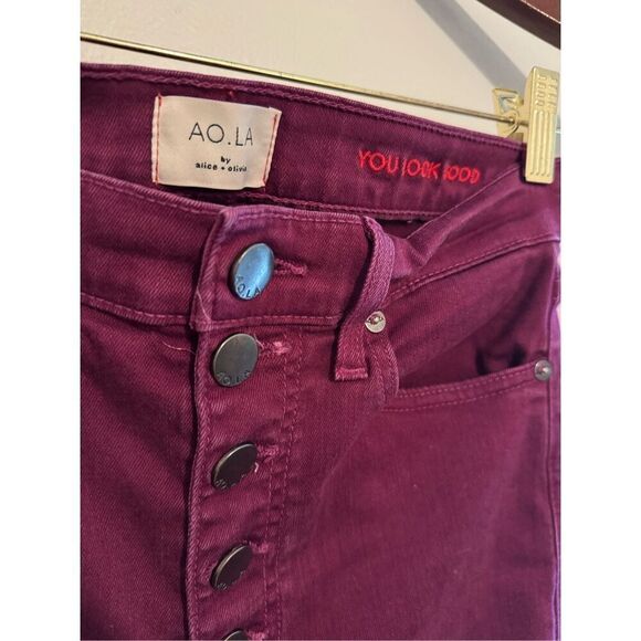 AO.LA BY ALICE + OLIVIA Currant Good High Rise Skinny Jeans Size 28- exposed but - Picture 4 of 10